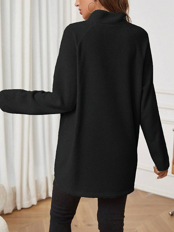 Beaumama t-shirts grossesse casual tous les jours fermeture éclair fendu le côté poilu femme enceinte