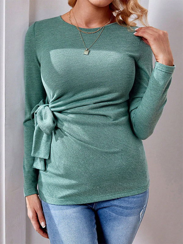 Beaumama t-shirts grossesse casual travail ceinture nœud papillon moulante femme enceinte