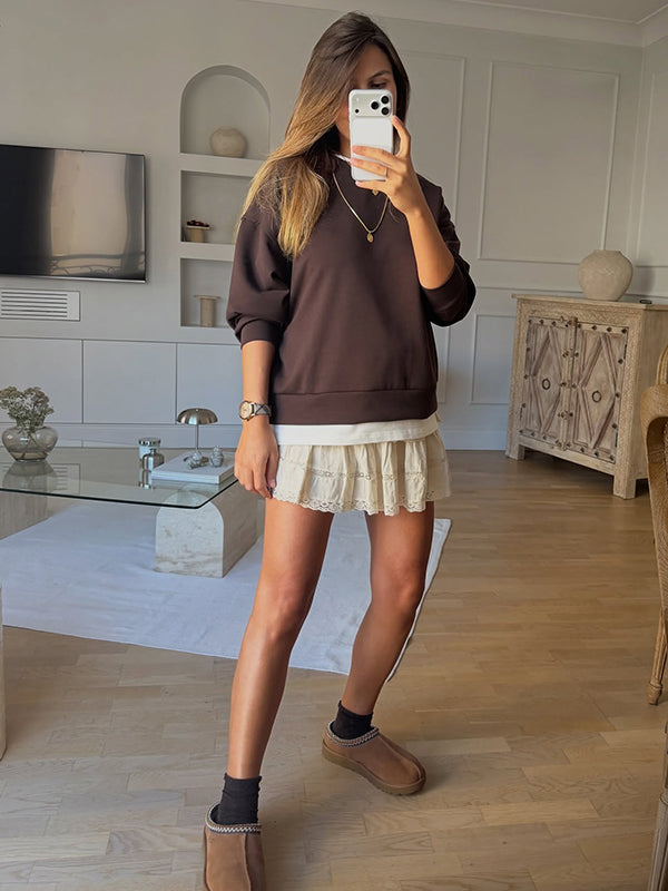 Beaumama sweatshirts grossesse casual confortable café femme enceinte