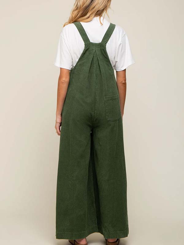 Beaumama salopette ample palazzo grossesse velours cotelé poches double boutonnage femme enceinte