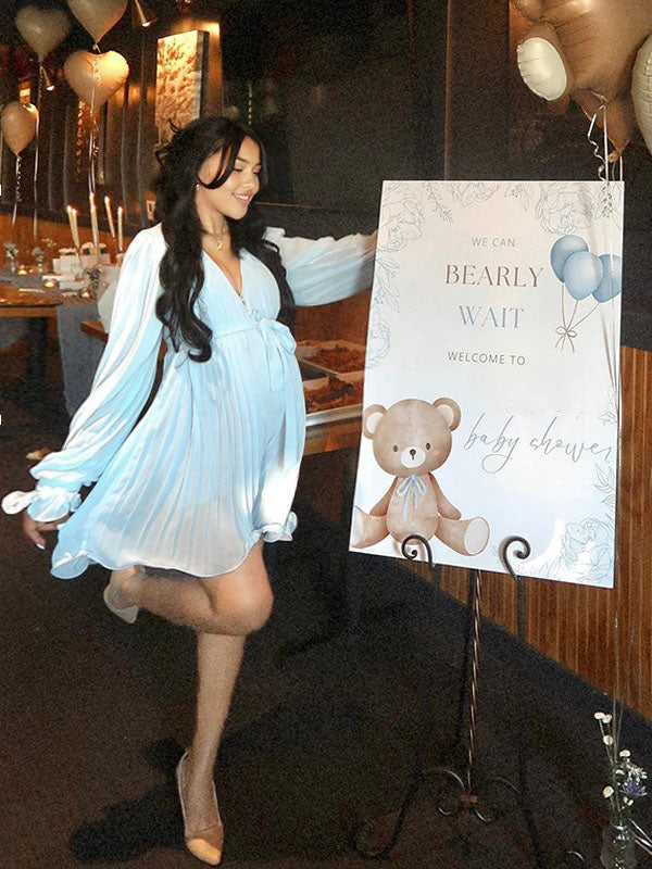 Beaumama combinaisons babyshower grossesse plissé boutonnage casual cérémonie femme enceinte