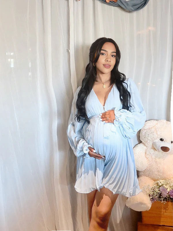 Beaumama combinaisons babyshower grossesse plissé boutonnage casual cérémonie femme enceinte