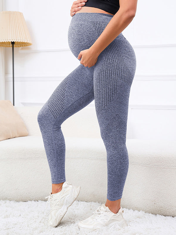 Beaumama leggings grossesse confortable casual moulante rayé femme enceinte
