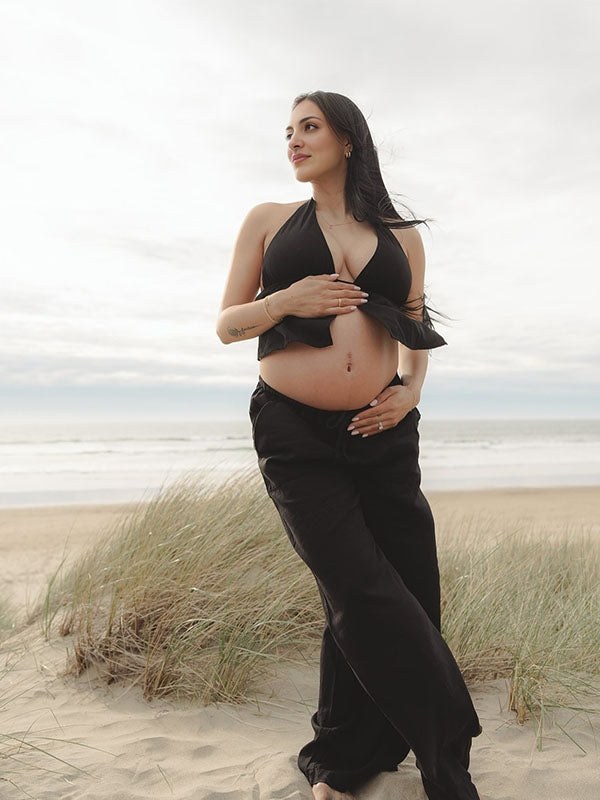 Beaumama pantalons grossesselicou dos nu coulisse taille femme enceinte