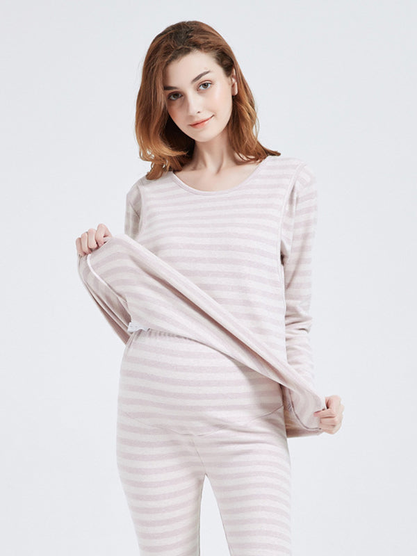 Beaumama t-shirt allaitement grossesse casual confortable rayé épissage femme enceinte