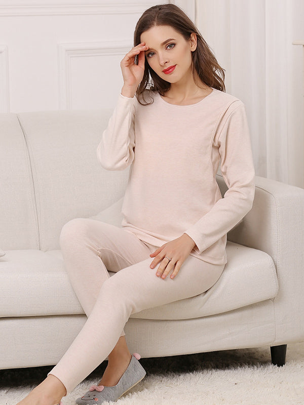 Beaumama ensemble d'allaitement deux pièces grossesse casual confortable épissage t-shirt pantalon femme enceinte