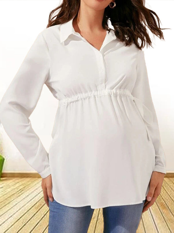 Beaumama blouses allaitement grossesse casual chic coulisse taille boutonnage femme enceinte