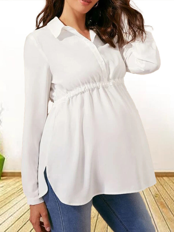 Beaumama blouses allaitement grossesse casual chic coulisse taille boutonnage femme enceinte