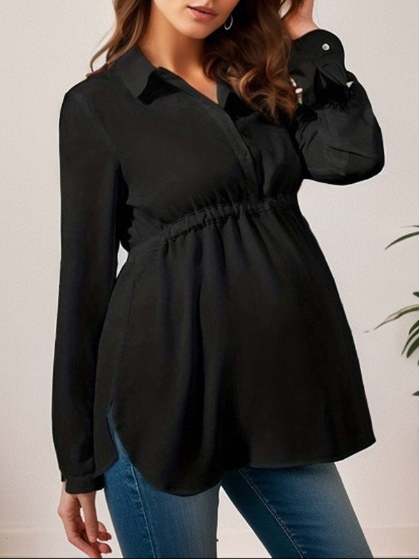 Beaumama blouses allaitement grossesse casual chic coulisse taille boutonnage femme enceinte