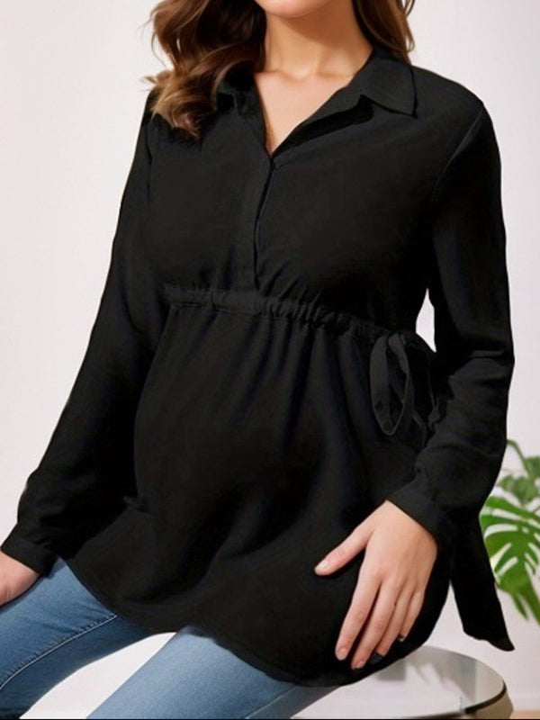 Beaumama blouses allaitement grossesse casual chic coulisse taille boutonnage femme enceinte