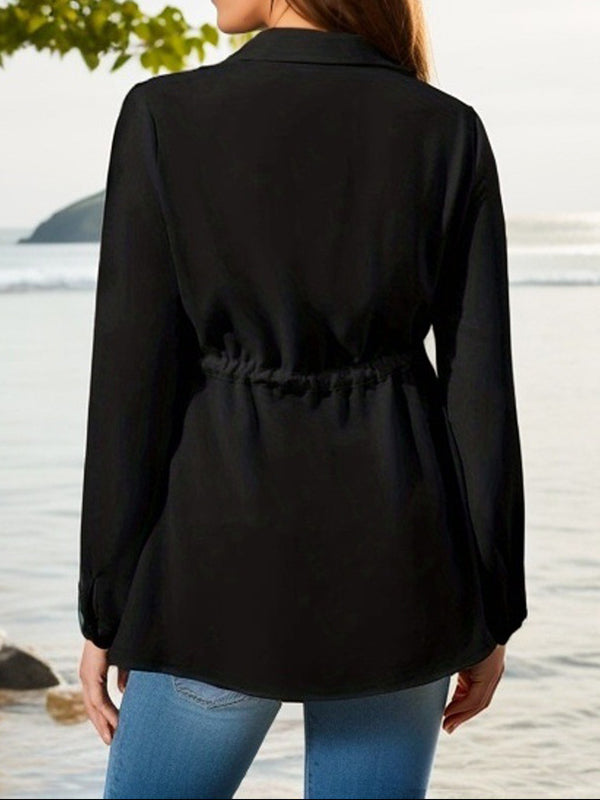 Beaumama blouses allaitement grossesse casual chic coulisse taille boutonnage femme enceinte