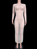 Beaumama robes photo longue grossesse élégant perle brillante fente au dos tulle transparent moulante femme enceinte