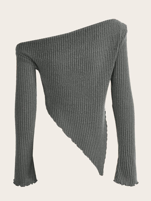 Beaumama pulls grossesse chic mode crochet tricot moulante irrégulier épaule asymétrique femme enceinte