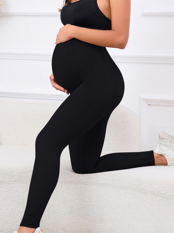 Beaumama leggings grossesse simple casual sport taille haute moulante femme enceinte