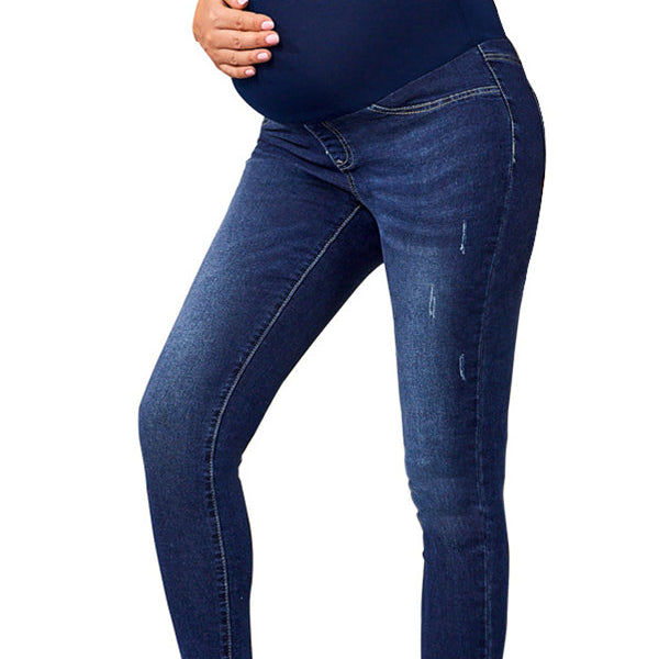Beaumama jeans crayon grossesse confortable simple moulante poches taille haute femme enceinte
