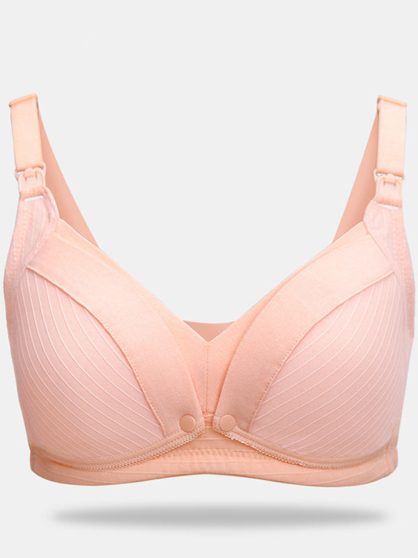 Beaumama soutien-gorge allaitement grossesse confortable rayé épissage bouton femme enceinte