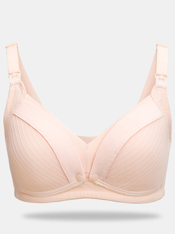 Beaumama soutien-gorge allaitement grossesse confortable rayé épissage bouton femme enceinte