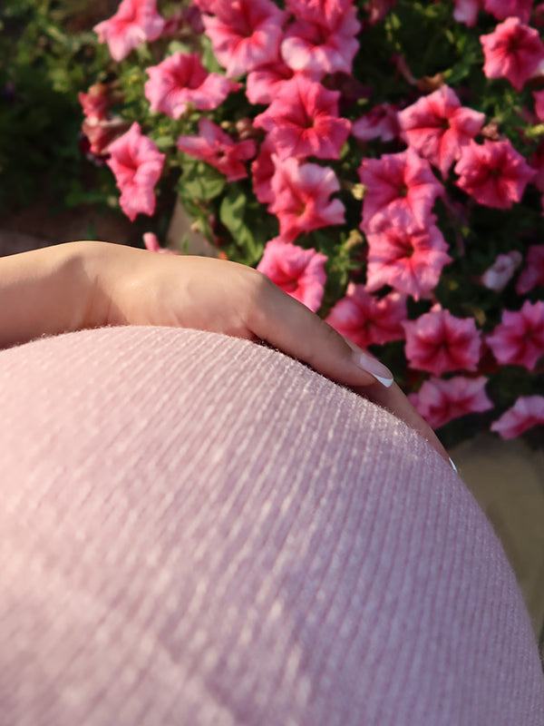 Beaumama robe longue grossesse élégant confortable 2 pièces crochet tricot femme enceinte
