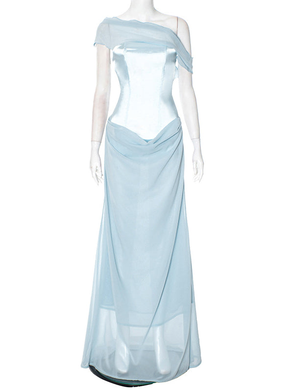 Beaumama robe longue grossesse babyshower épissage plissé sirene femme enceinte