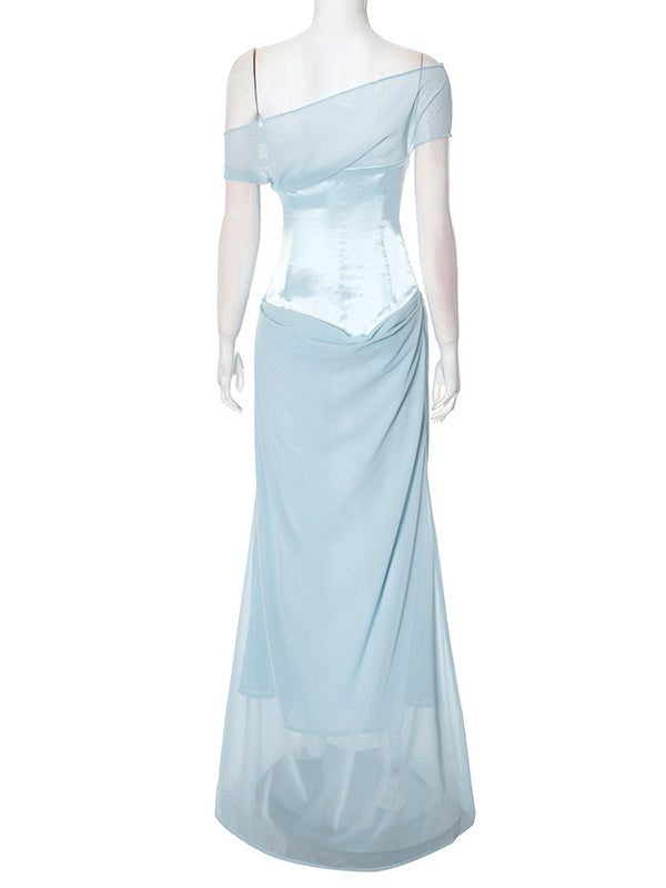 Beaumama robe longue grossesse babyshower épissage plissé sirene femme enceinte