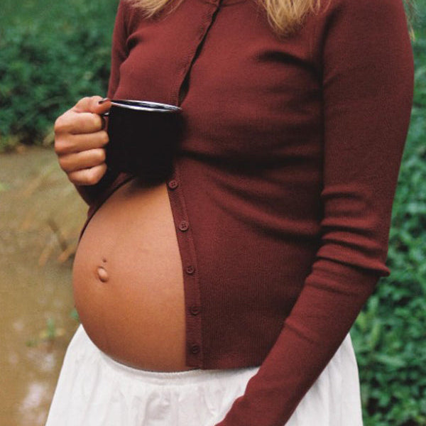 Beaumama gilets en maille grossesse confortable crochet tricot boutonnage moulante femme enceinte