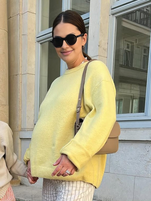 Beaumama pulls grossesse casual confortable crochet tricot femme enceinte