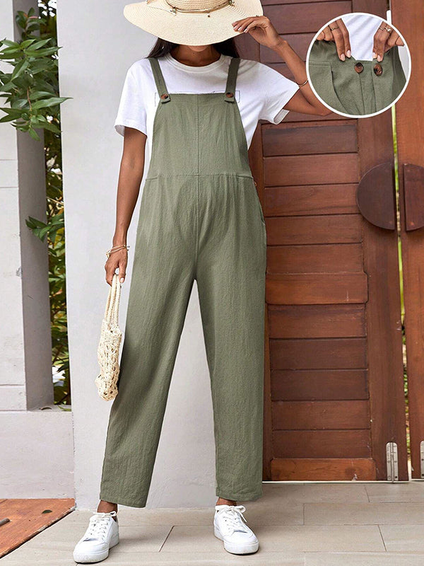 Beaumama salopette grossesse vacances casual poches bouton femme enceinte