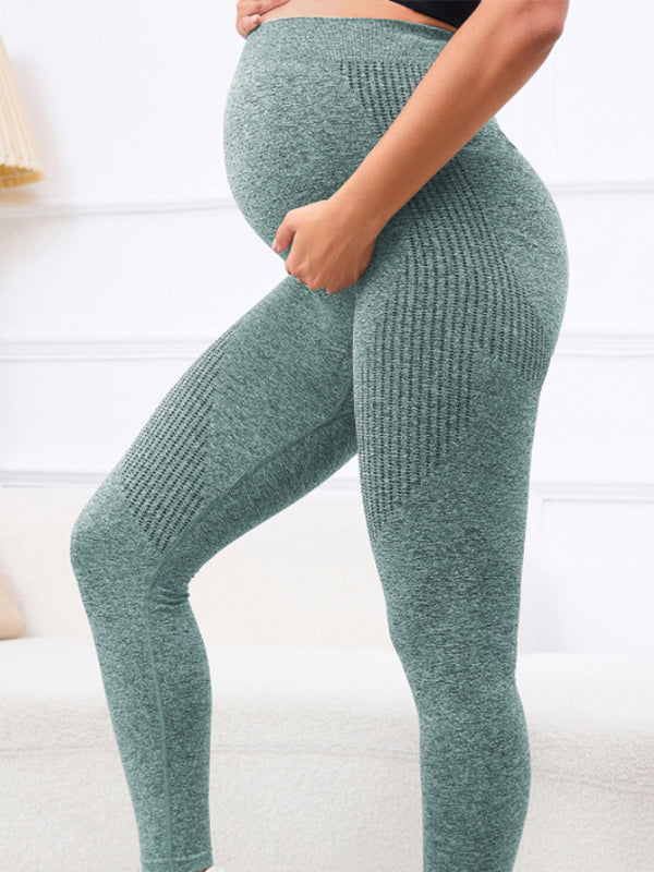 Beaumama leggings grossesse confortable casual moulante rayé femme enceinte