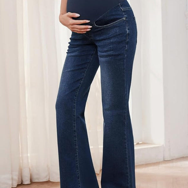 Beaumama jeans évasé grossesse casual chic simple moulante poches taille haute femme enceinte