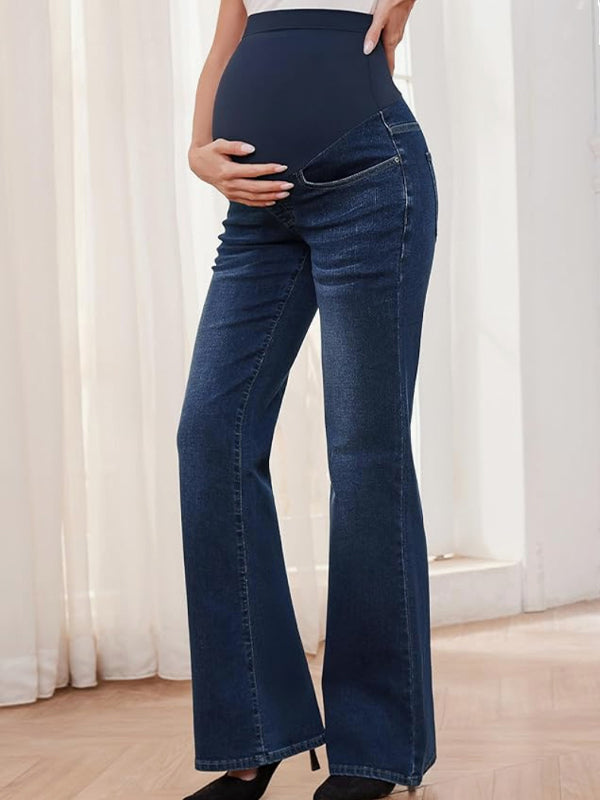 Beaumama jeans évasé grossesse casual chic simple moulante poches taille haute femme enceinte