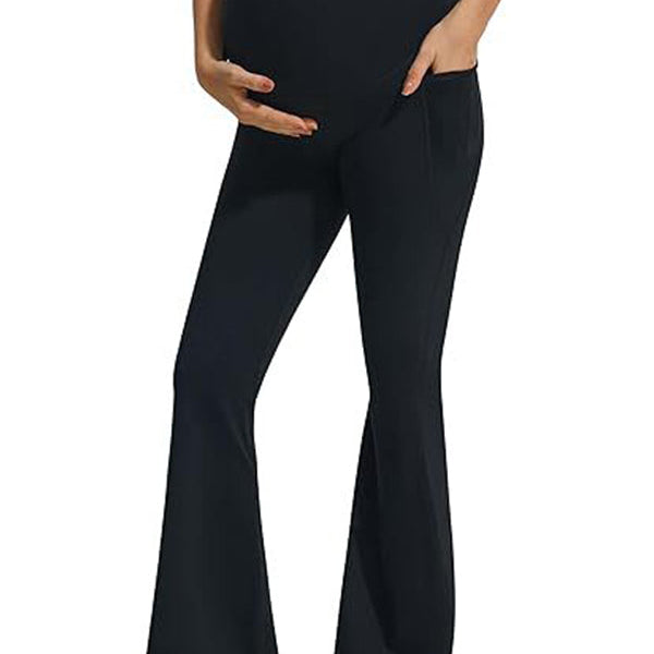 Beaumama leggings bootcut évasé grossesse confortable casual moulante poches femme enceinte