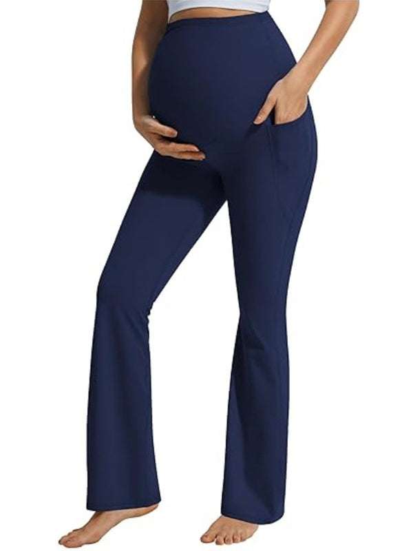Beaumama leggings bootcut évasé grossesse confortable casual moulante poches femme enceinte