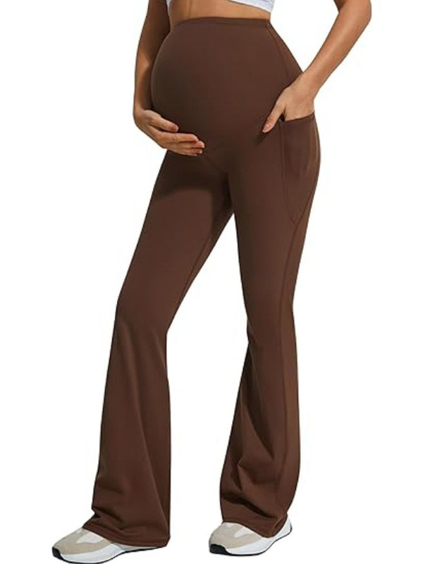 Beaumama leggings bootcut évasé grossesse confortable casual moulante poches femme enceinte