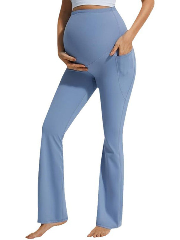 Beaumama leggings bootcut évasé grossesse confortable casual moulante poches femme enceinte