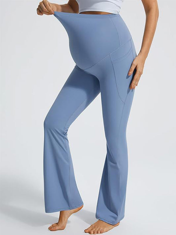 Beaumama leggings bootcut évasé grossesse confortable casual moulante poches femme enceinte