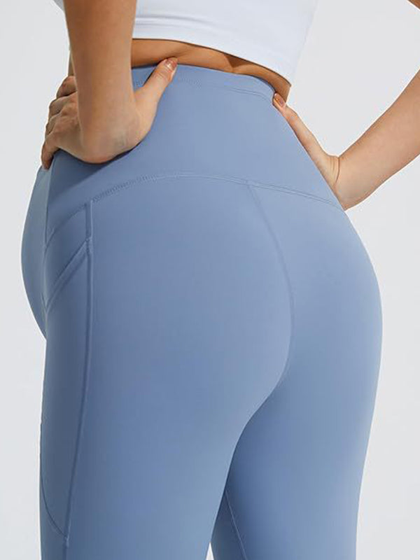 Beaumama leggings bootcut évasé grossesse confortable casual moulante poches femme enceinte