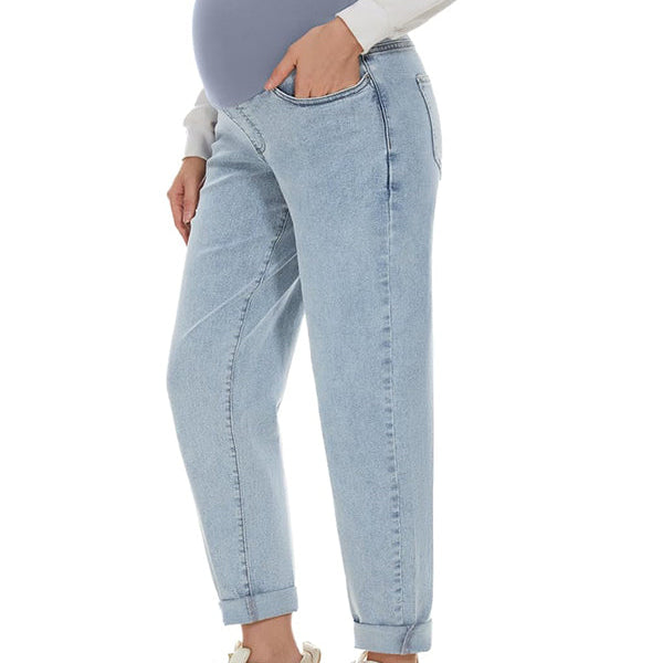 Beaumama jeans carotte grossesse casual chic simple poches taille haute femme enceinte