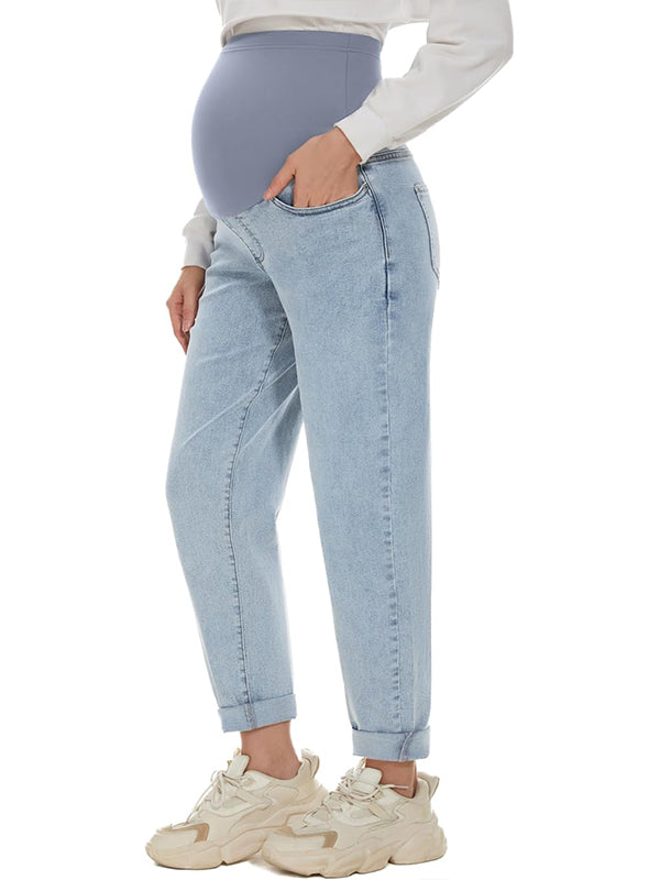 Beaumama jeans carotte grossesse casual chic simple poches taille haute femme enceinte