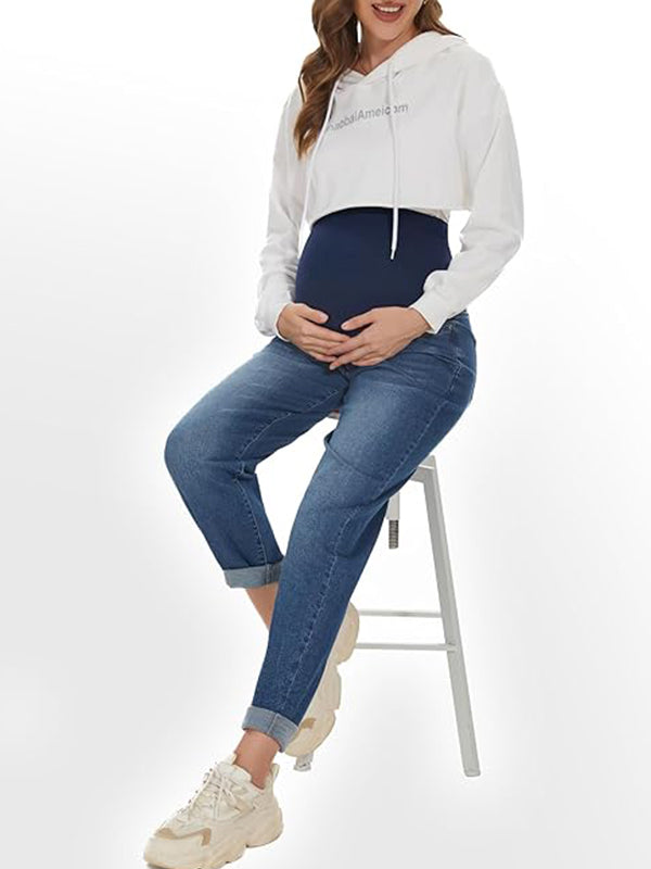Beaumama jeans carotte grossesse casual chic simple poches taille haute femme enceinte