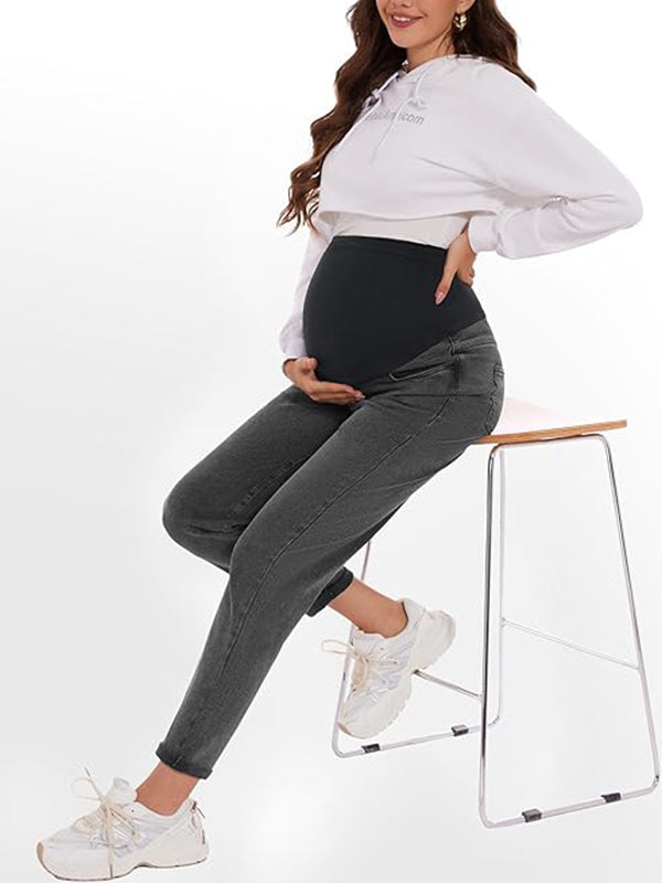 Beaumama jeans carotte grossesse casual chic simple poches taille haute femme enceinte