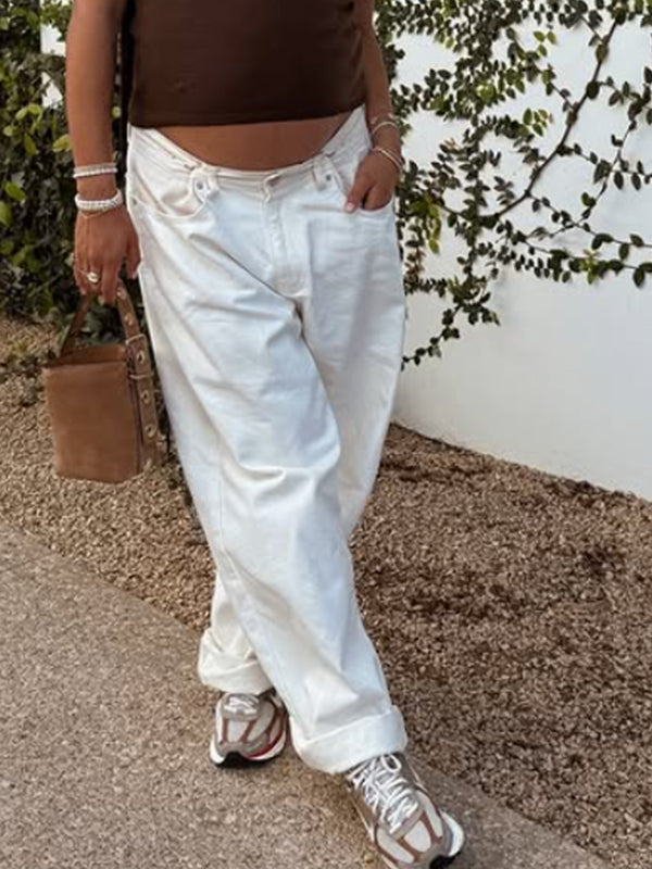 Beaumama pantalons ample palazzo grossesse casual mode poches taille haute femme enceinte