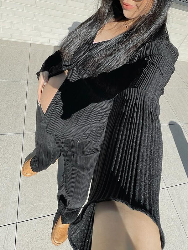 Beaumama blouses salopette bootcut évasé grossesse simple casual 2 pièces plissé femme enceinte