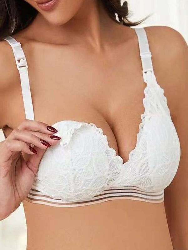 Beaumama soutien-gorge allaitement grossesse confortable élégant rayé dentelle femme enceinte