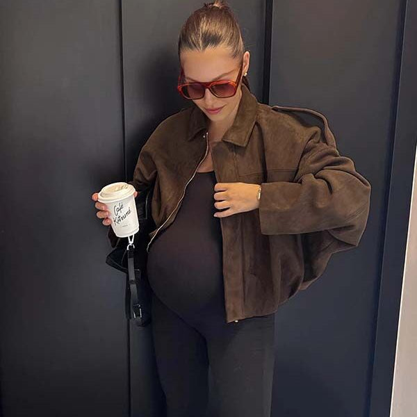 Beaumama veste grossesse casual suédine zippé manteau d'hiver femme enceinte