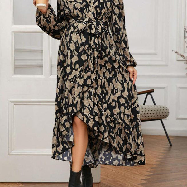 Beaumama robe longue grossesse vacances imprimé fleurie ceinture fendu le côté volants femme enceinte