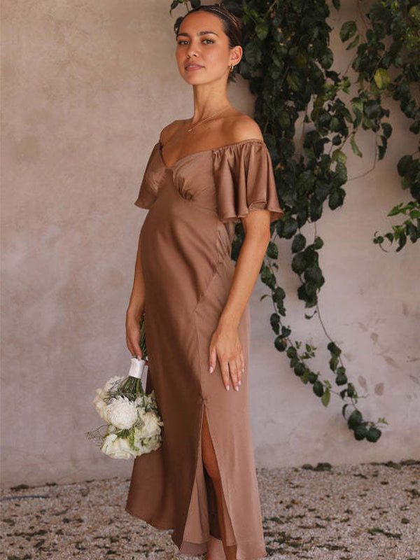 Robe de mariée grossesse ou femme collection mariage-Cuivrée