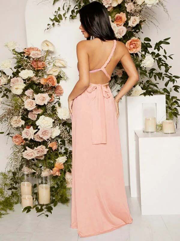 Beaumama robes longue grossesse cérémonie soirée dos nu ceinture nœud fluide élégant femme enceinte