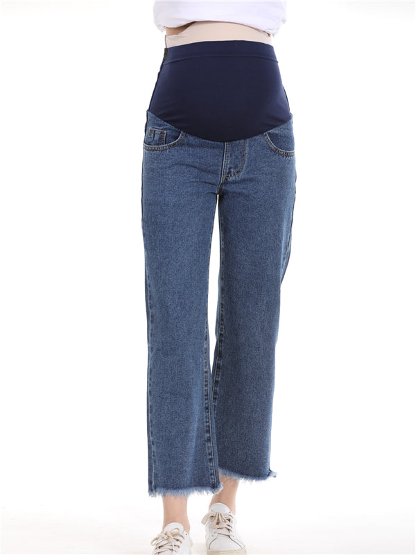 Beaumama jeans ample palazzo grossesse casual chic simple frange poches femme enceinte