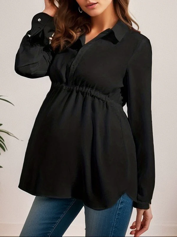 Beaumama blouses allaitement grossesse casual chic coulisse taille boutonnage femme enceinte