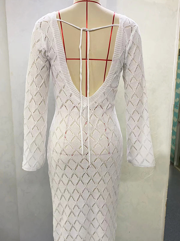 Beaumama robes photo longue grossesse élégant baby shower dos nu crochet tricot femme enceinte